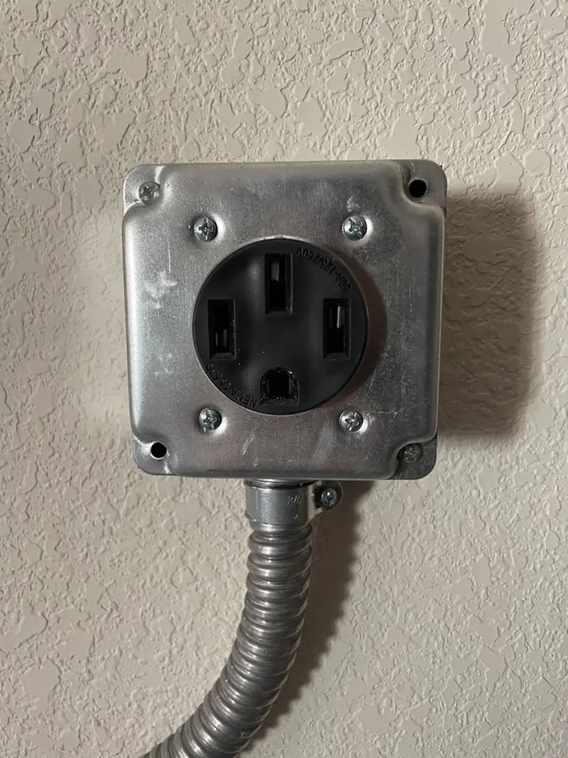 NEMA 14-50 outlet installed for Smart Home Electrical in Frankenmuth